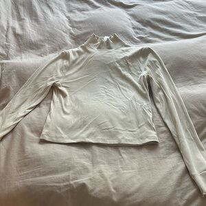 Outdoor Voice Bone Ribbed Mock Neck